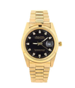 Philippe constance horloge stones goud zwart small