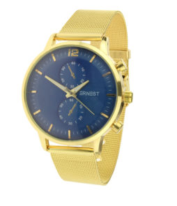 Ernest horloge clubb goud blauw
