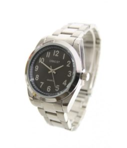 Ernest horloge zilver met zwart