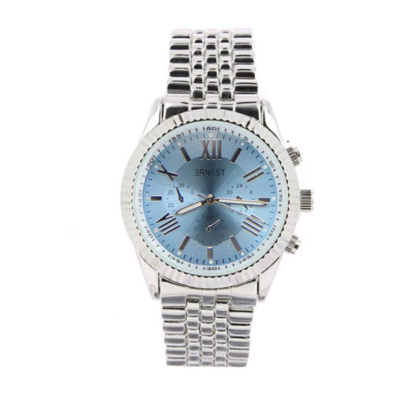 |ernest horloge pressley zilver aqua