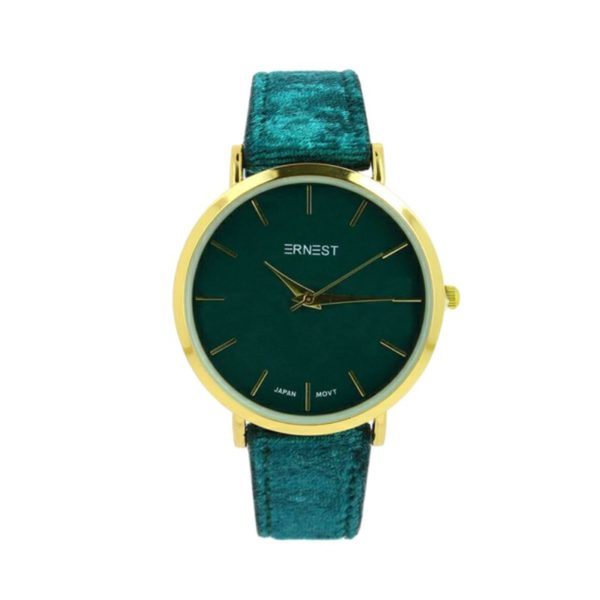 ernest-horloge-velvet-groen