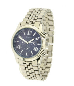 ernest horloge pressley zilver donkerblauw