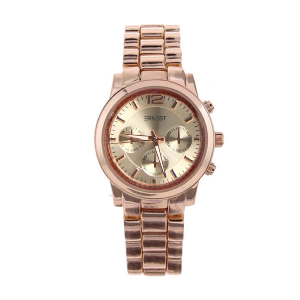 |ernest horloge rose zilver
