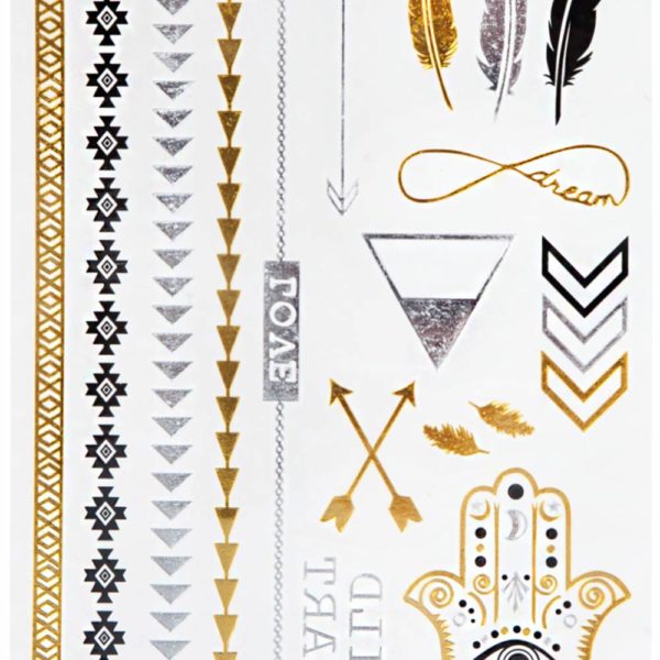 flash tattoo goud en zilver love flash tattoo goud en zilver love