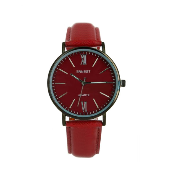 ernest-horloge-atlanta-zwart-rood