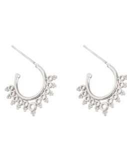 oorbellen flat dots zilver